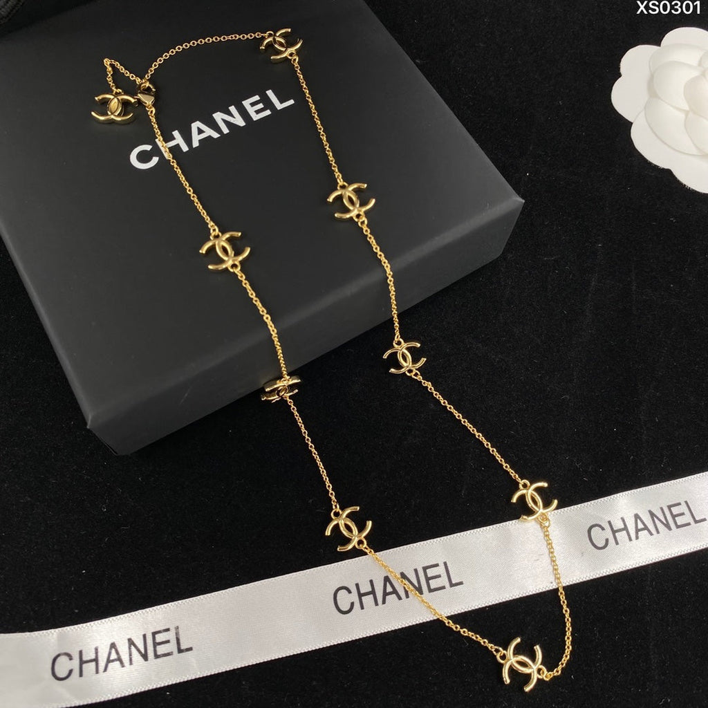 18K Chanel Multi-Logo Necklace