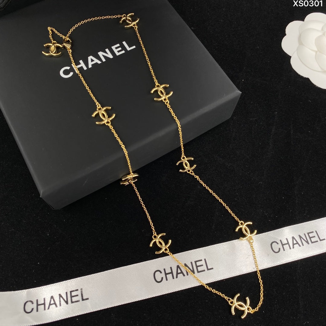 18K Chanel Multi-Logo Necklace