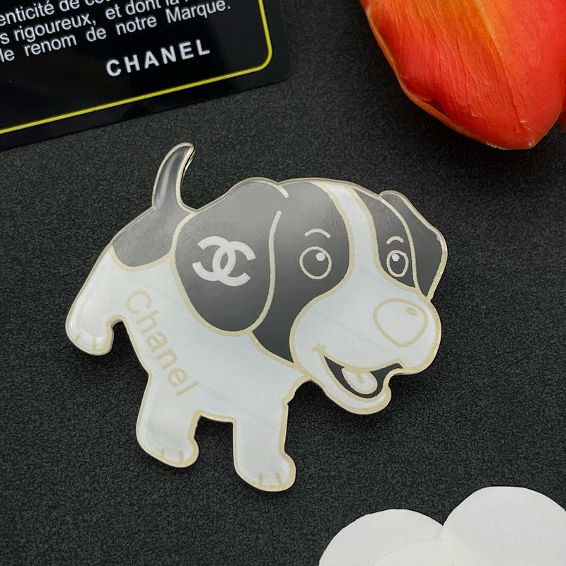 18K Chanel Dog Brooch