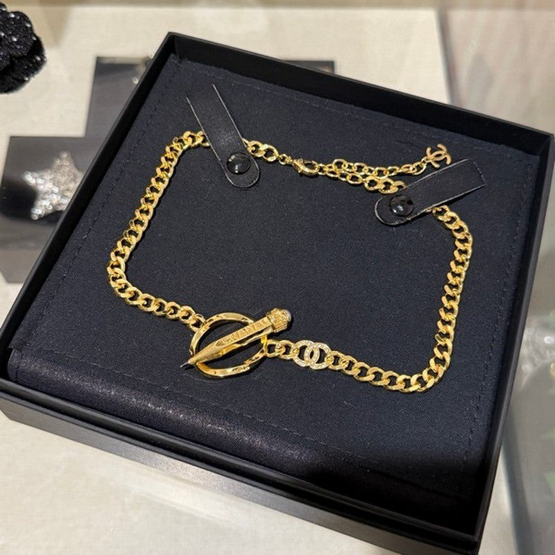 18K Chanel 25K Pen Choker Necklace