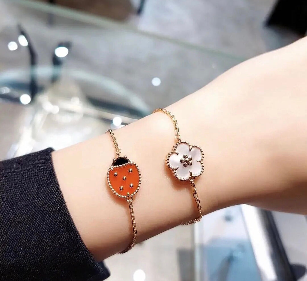 18K Van Cleef & Arpels Lucky Spring Plum Blossom Bracelet
