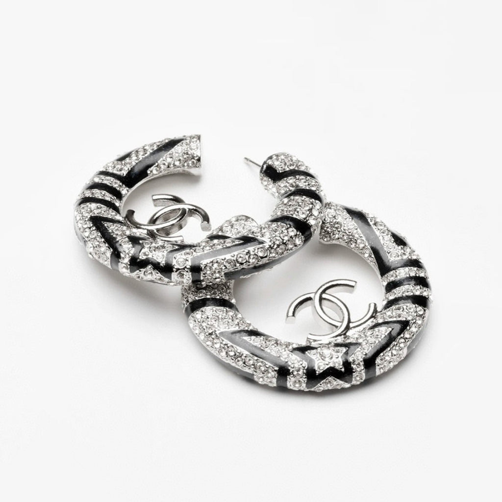 18K Chanel Black Diamonds Earrings
