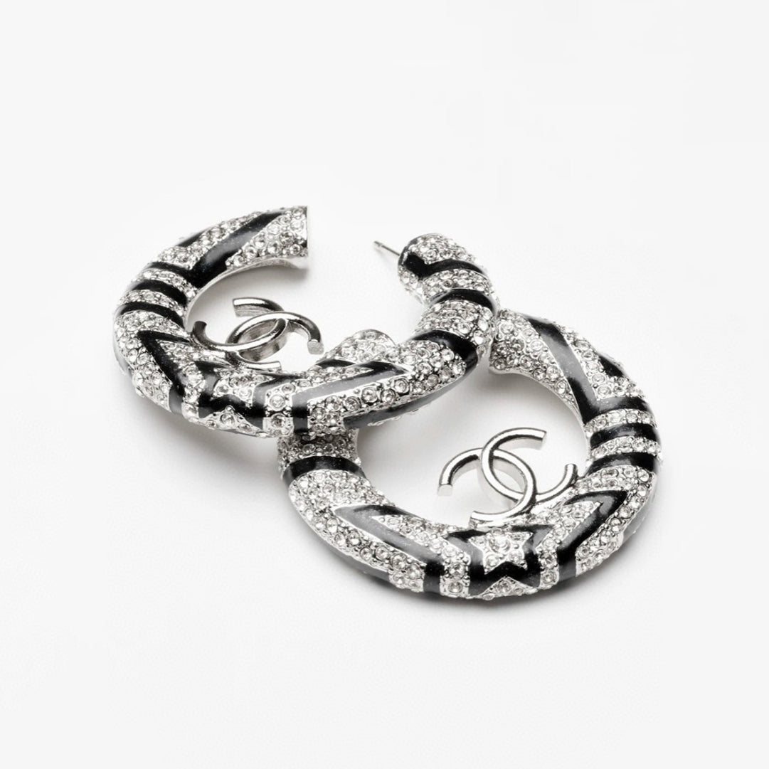 18K Chanel Black Diamonds Earrings