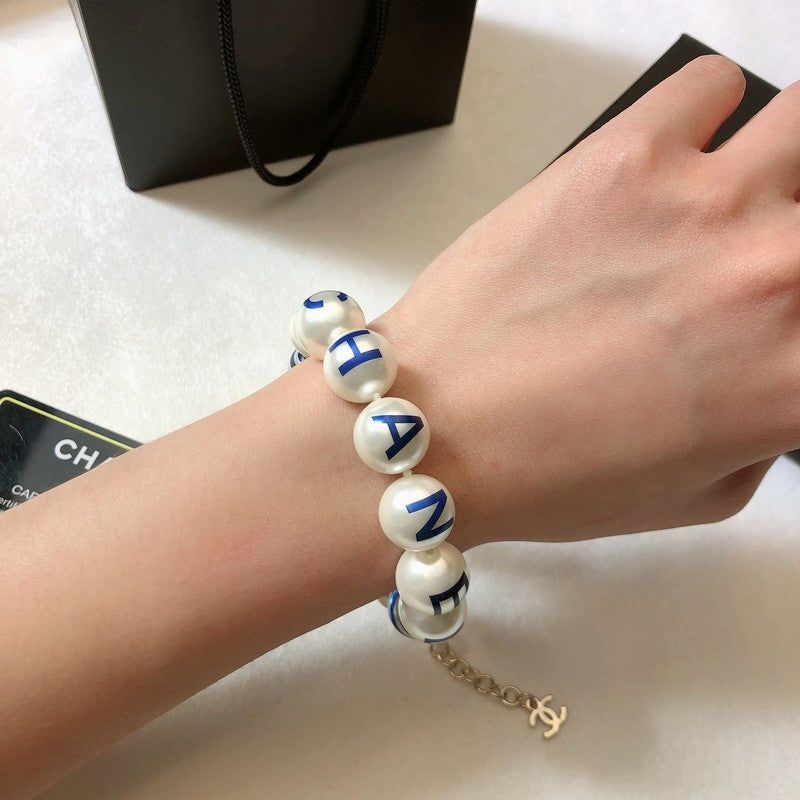 18K Chanel Blue Pearl Bracelet