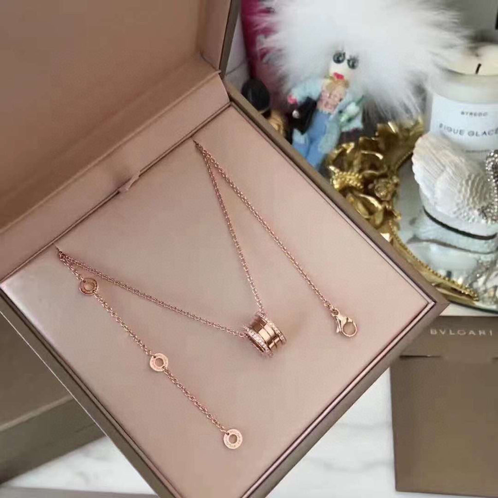 18K BVLGARI B.ZERO1 Pave Diamonds Necklace