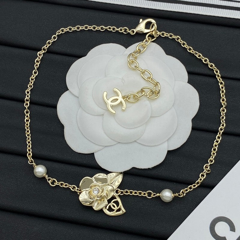 18K Chanel Camellia Necklace