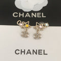 18K Chanel Color Crystal Star Earrings