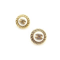 18K Chanel White Pearl Earrings