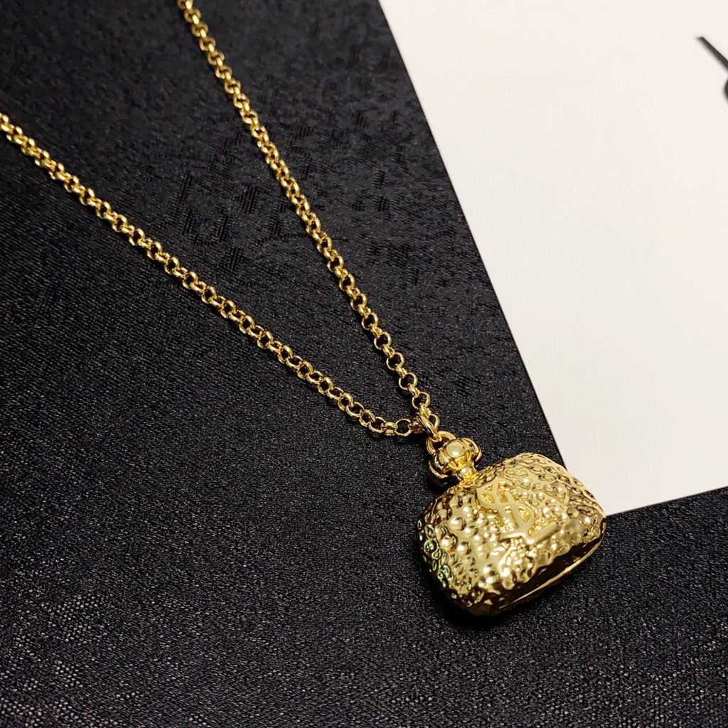 18K Saint Laurent YSL Bag Pendant Necklace
