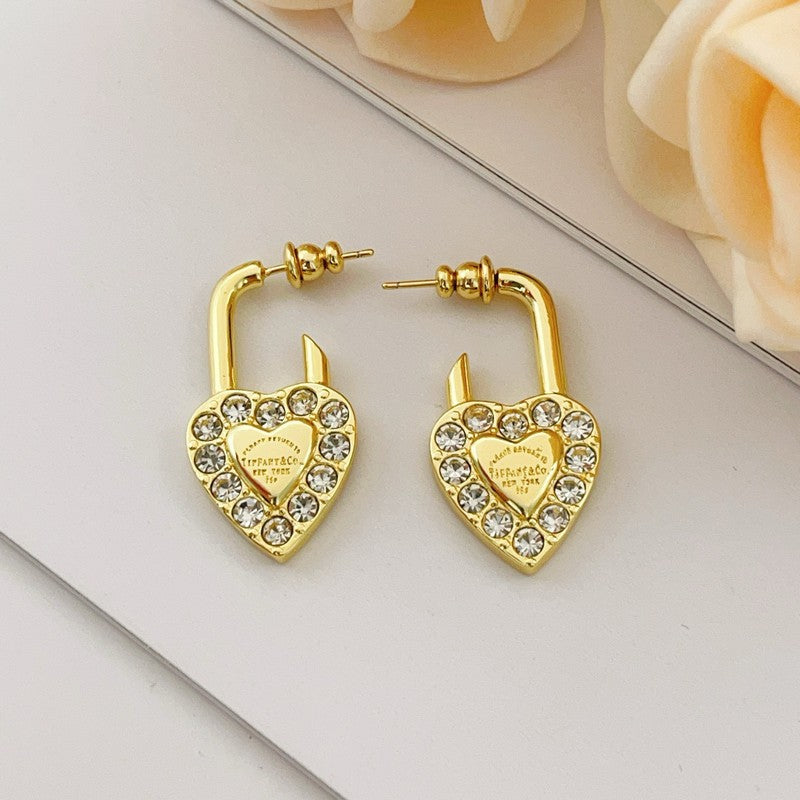 18K Tiffany & Co. Diamond Heart Earrings