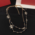 18K Chanel Black Pearls Necklace