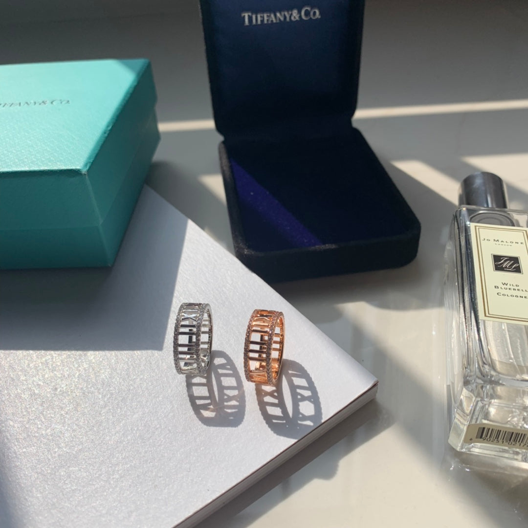 18K Tiffany & Co. Atlas Open Diamond Ring