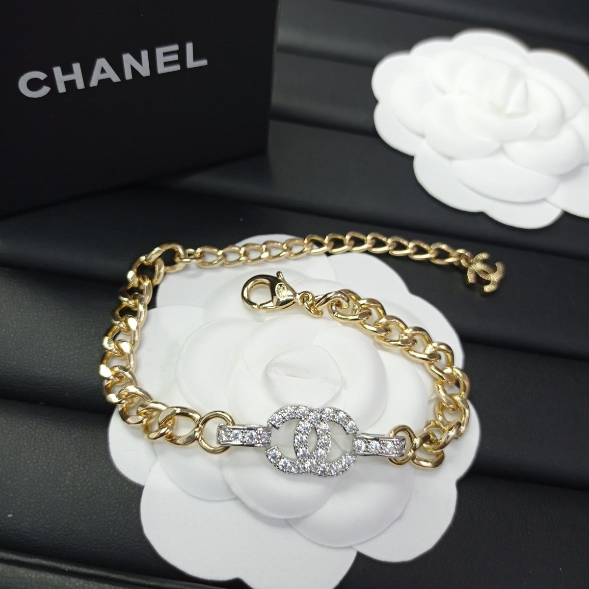 18K Chanel Diamond Chain Bracelet