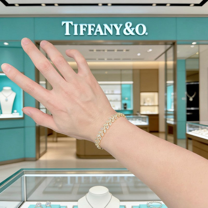 18K Return to Tiffany & Co. Crystal Rose Gold Bracelet