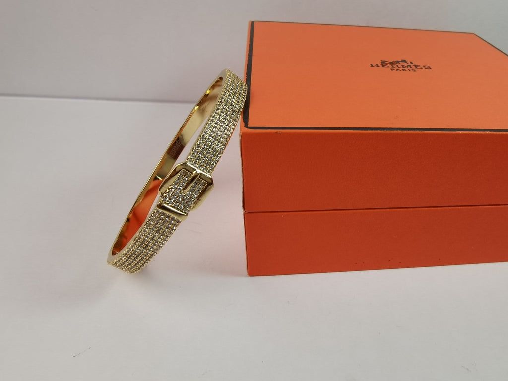 18K Kelly Diamond Vintage Hermès Bracelet