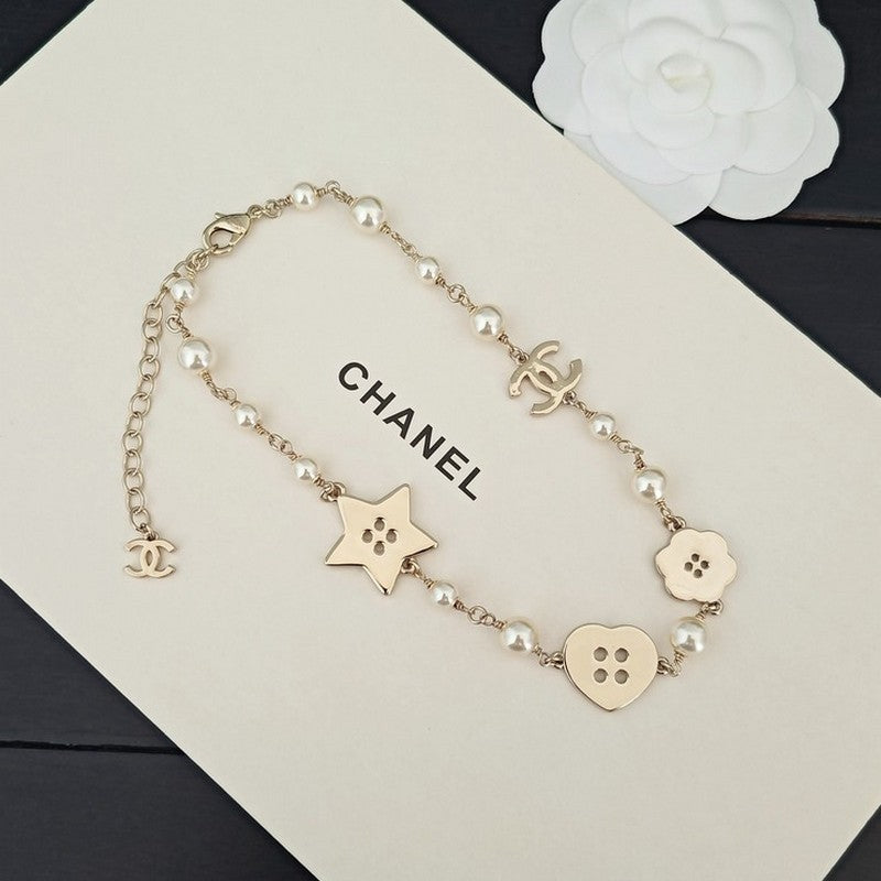 18K Chanel Pearl Star Necklace