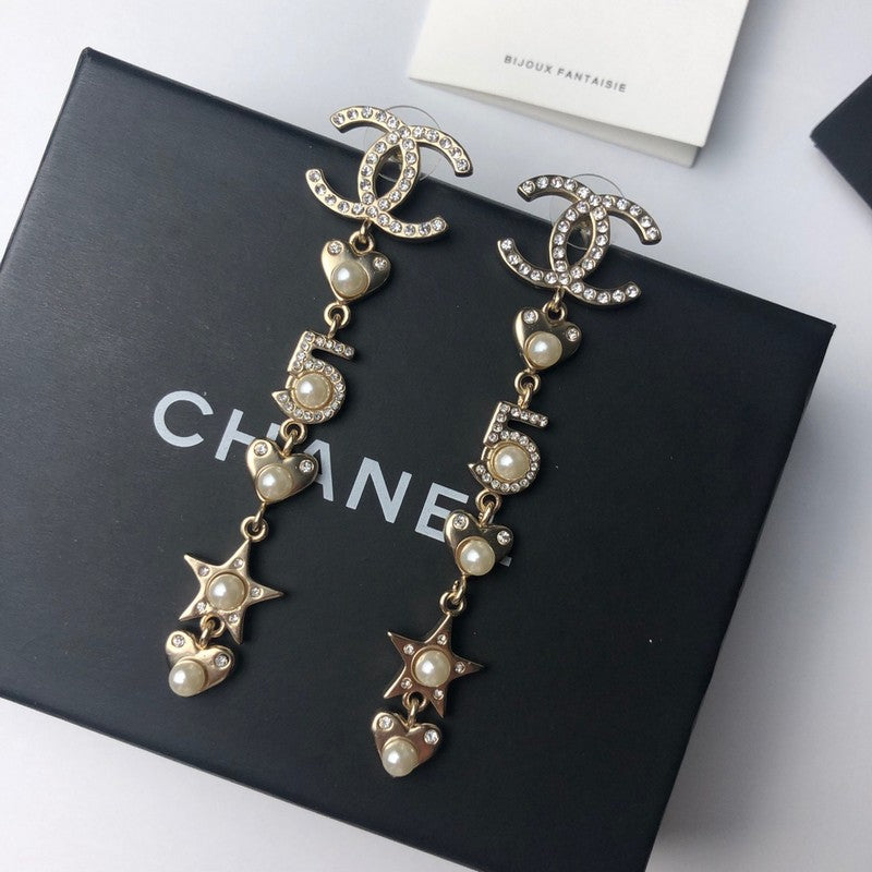 18K Chanel No.5 Long Earrings