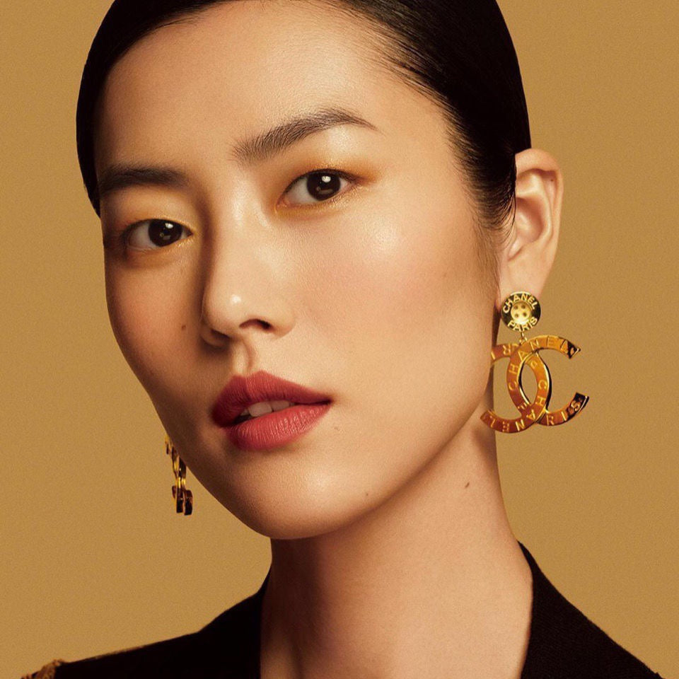 18K Chanel Drop Pendant Earrings