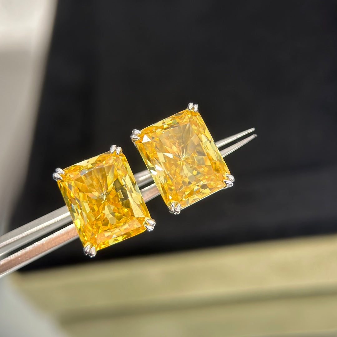 18K Tiffany & Co. Yellow Crystal Earrings