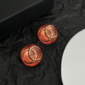 18K Vintage Chanel Red Crystal Earrings