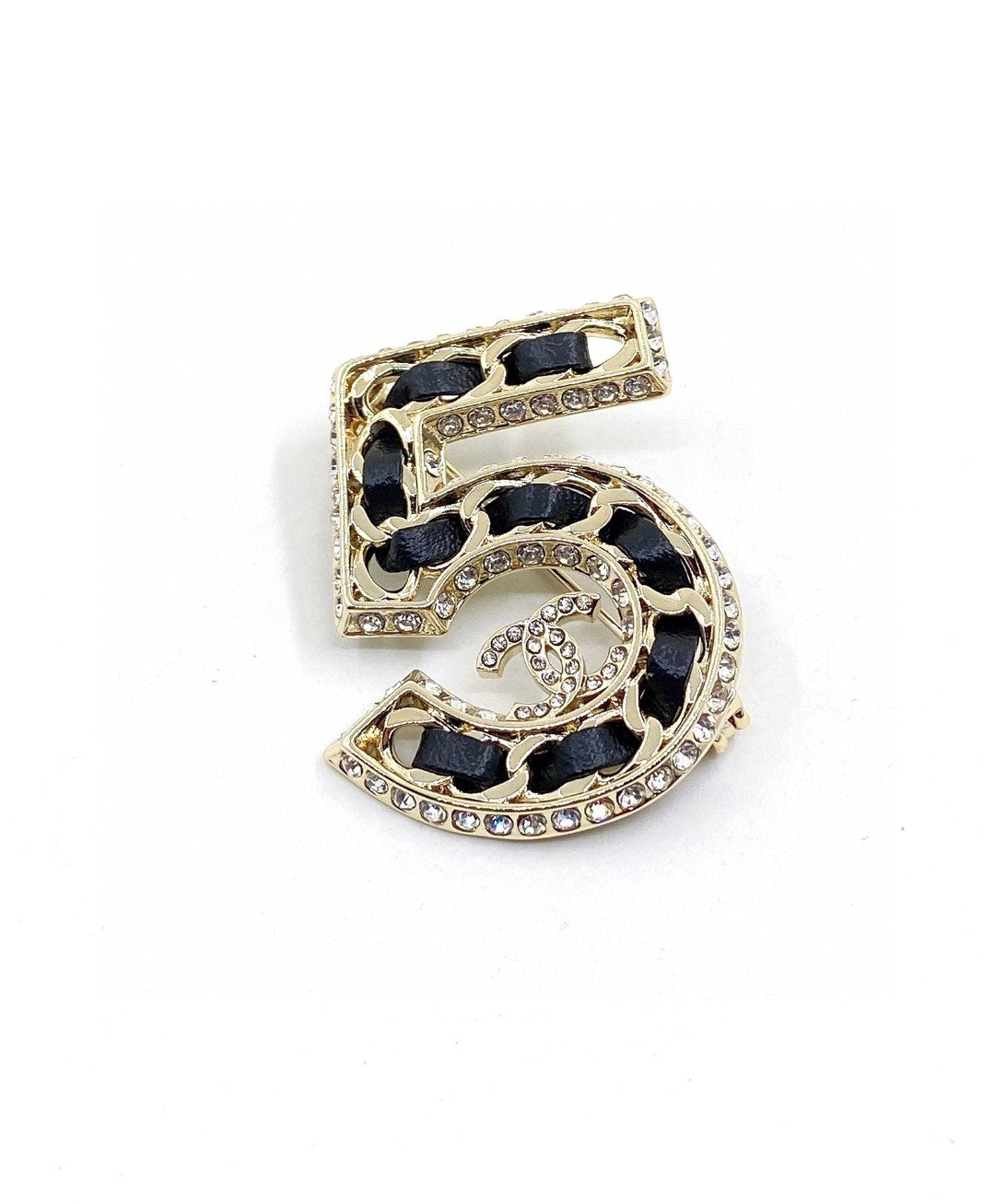 18K Chanel No.5 Strass Brooch