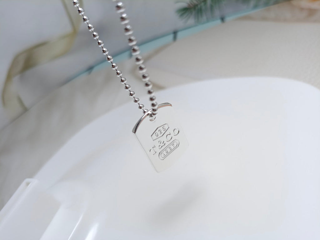 18K Tiffany & Co. 1837 Tag Pendant Necklace