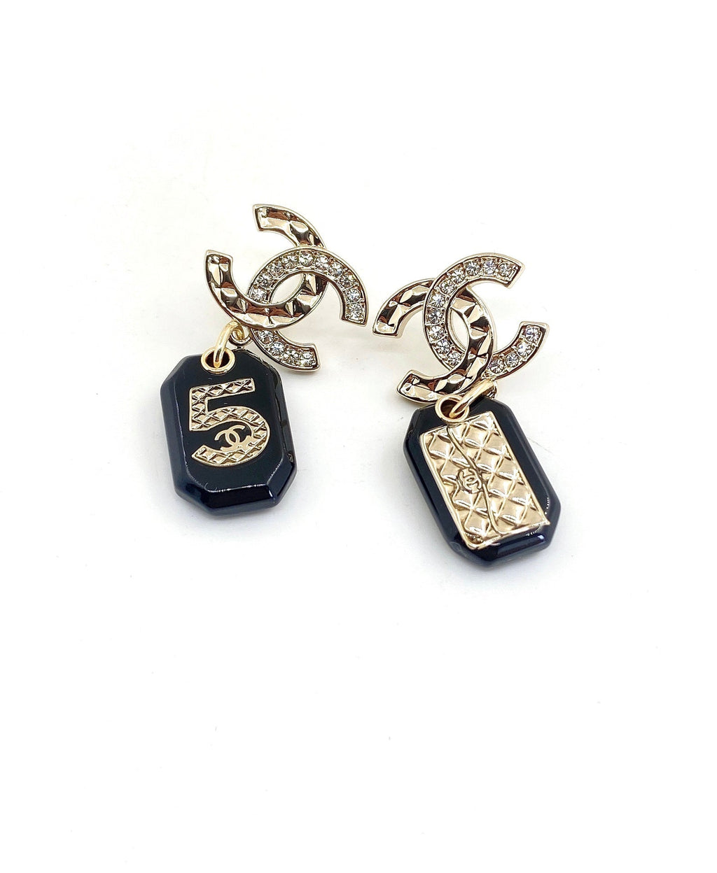 18K Chanel No.5 Perfume Bottle Earrings