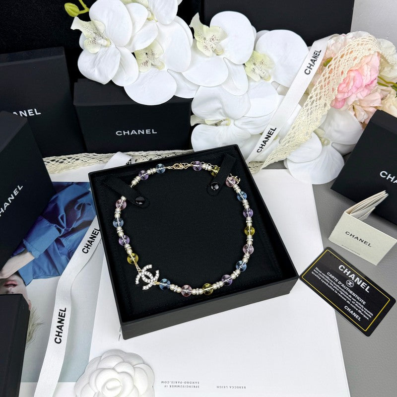18K Chanel 26C Color Crystal Necklace