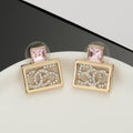18K Chanel Square Diamond Earrings