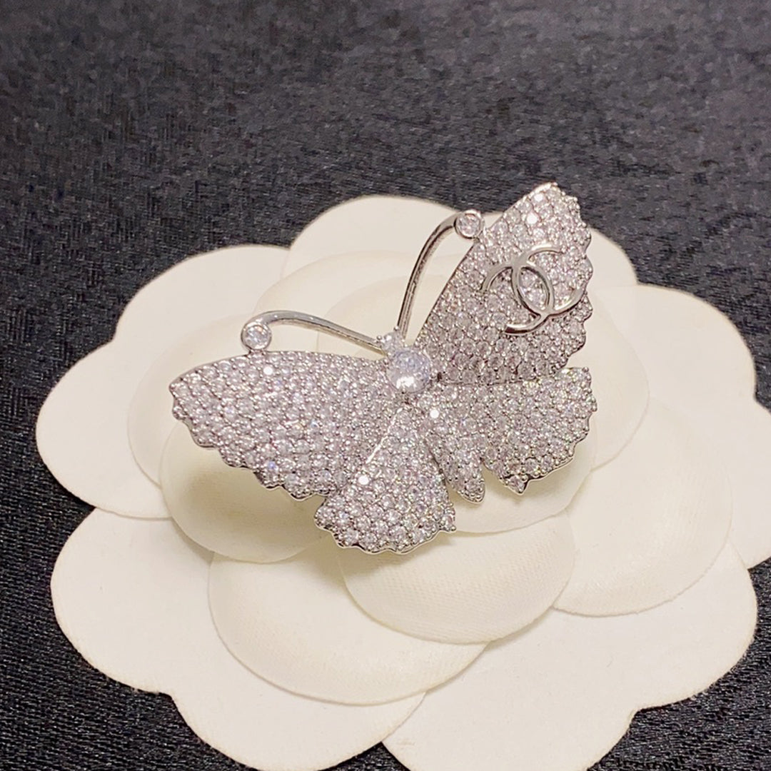 18K Chanel Butterfly Diamonds Brooch