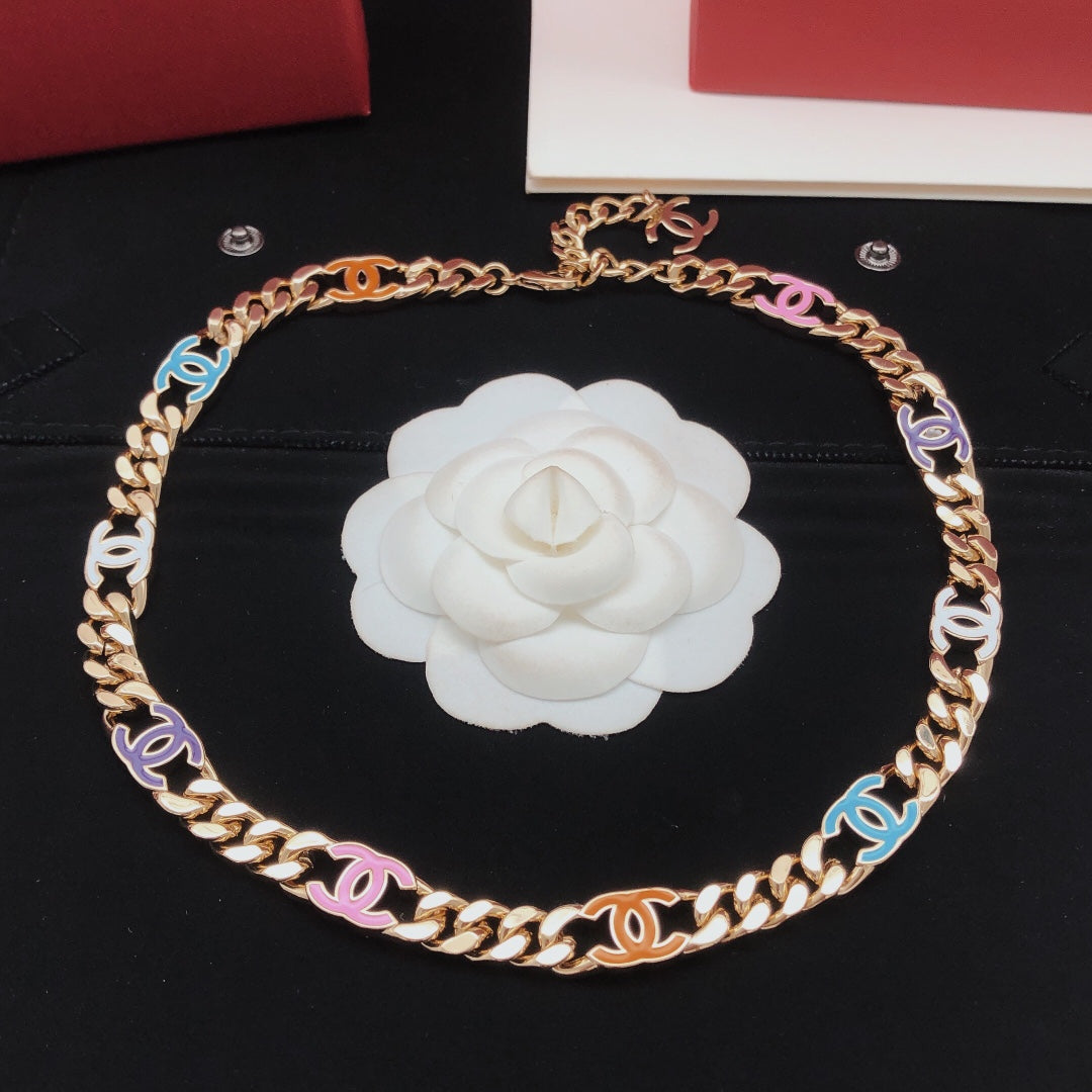 18K Chanel Color Chain Necklace