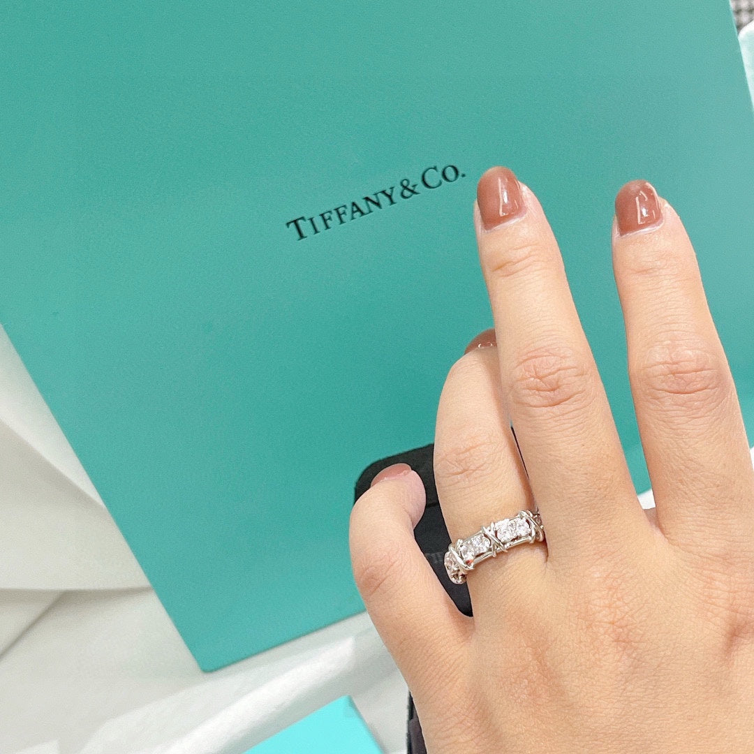 18K Tiffany & Co. Schlumberger Eighteen Stone Ring