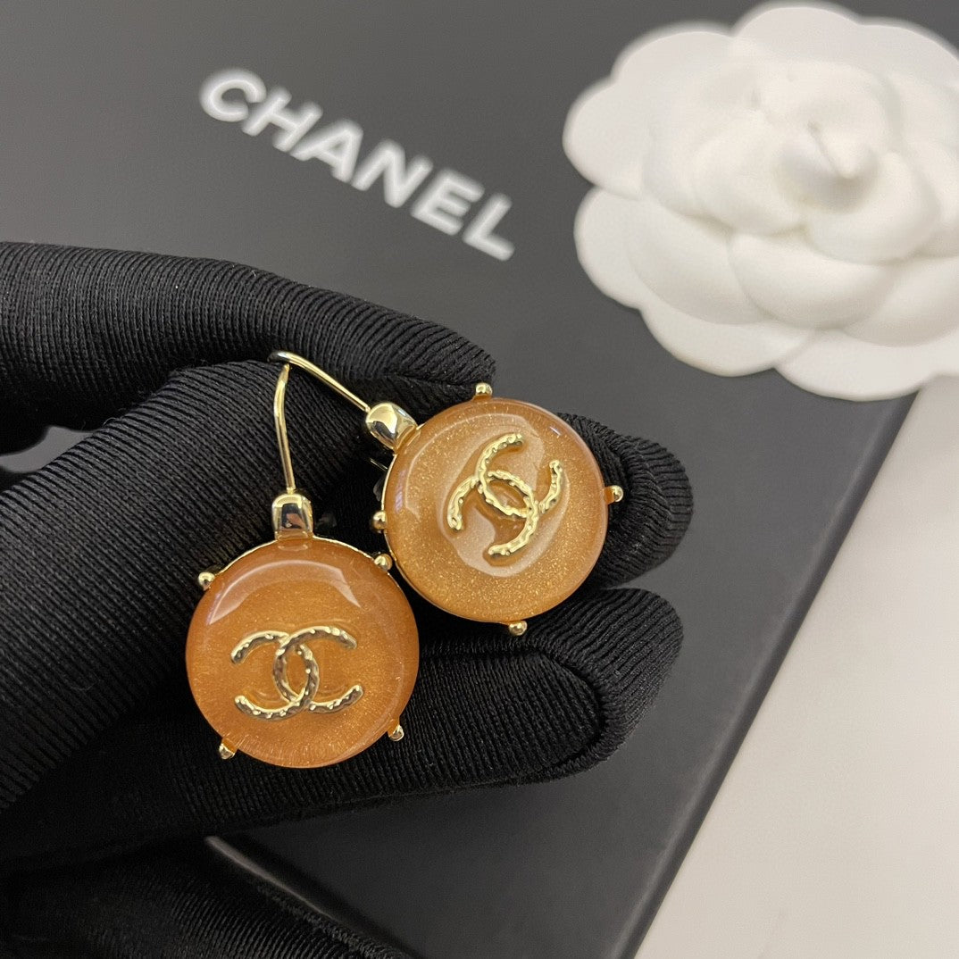 18K Chanel Crystals Earrings