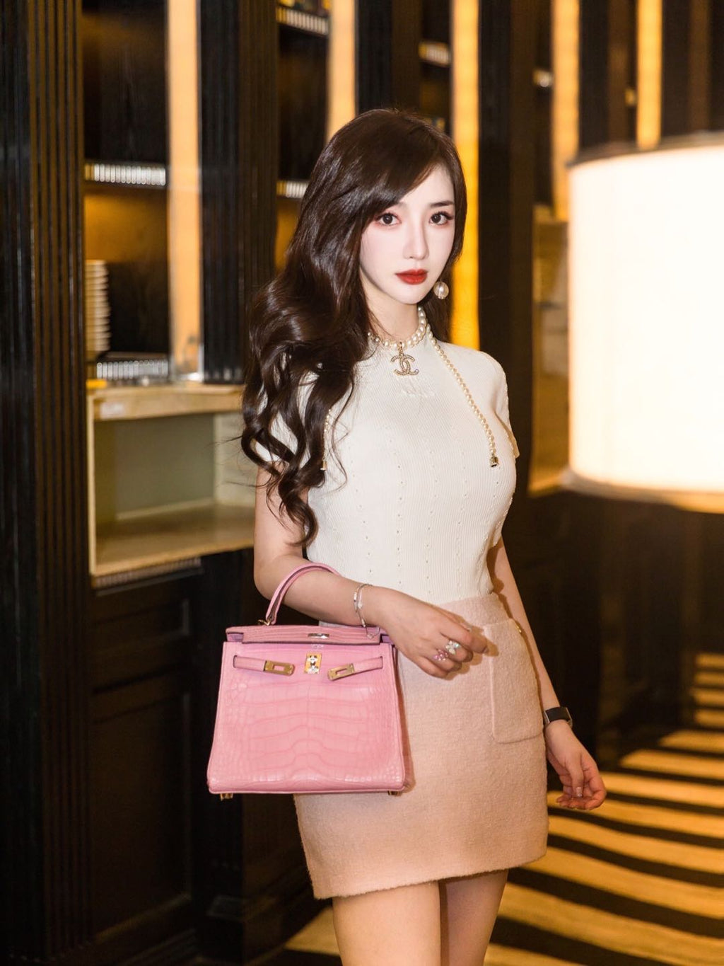 18K Chanel Pearls Long Necklace