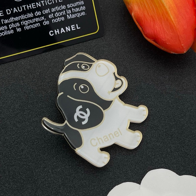 18K Chanel Dog Brooch