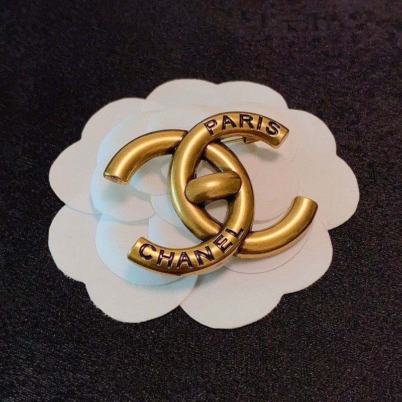 18K Chanel Paris Gold Brooch