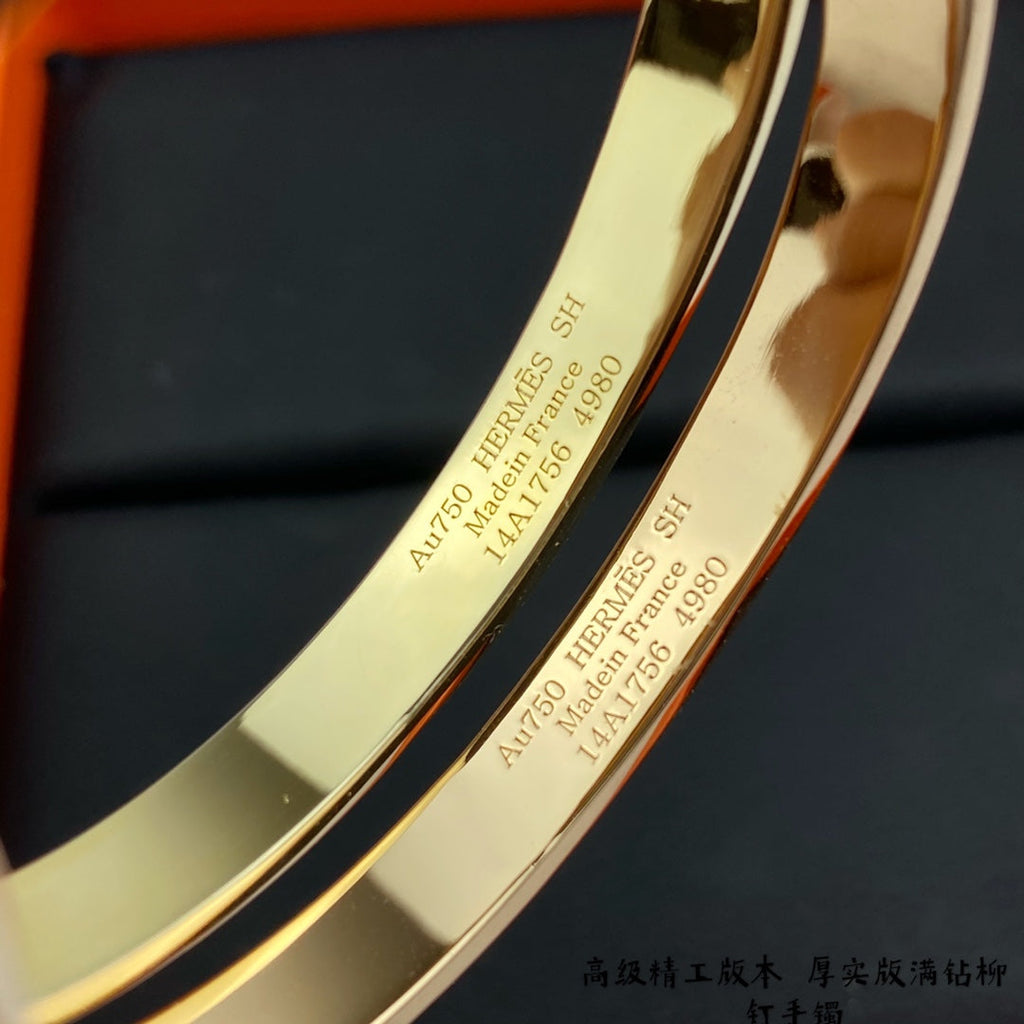 18K Collier De Chien Diamond Hermès Bracelet