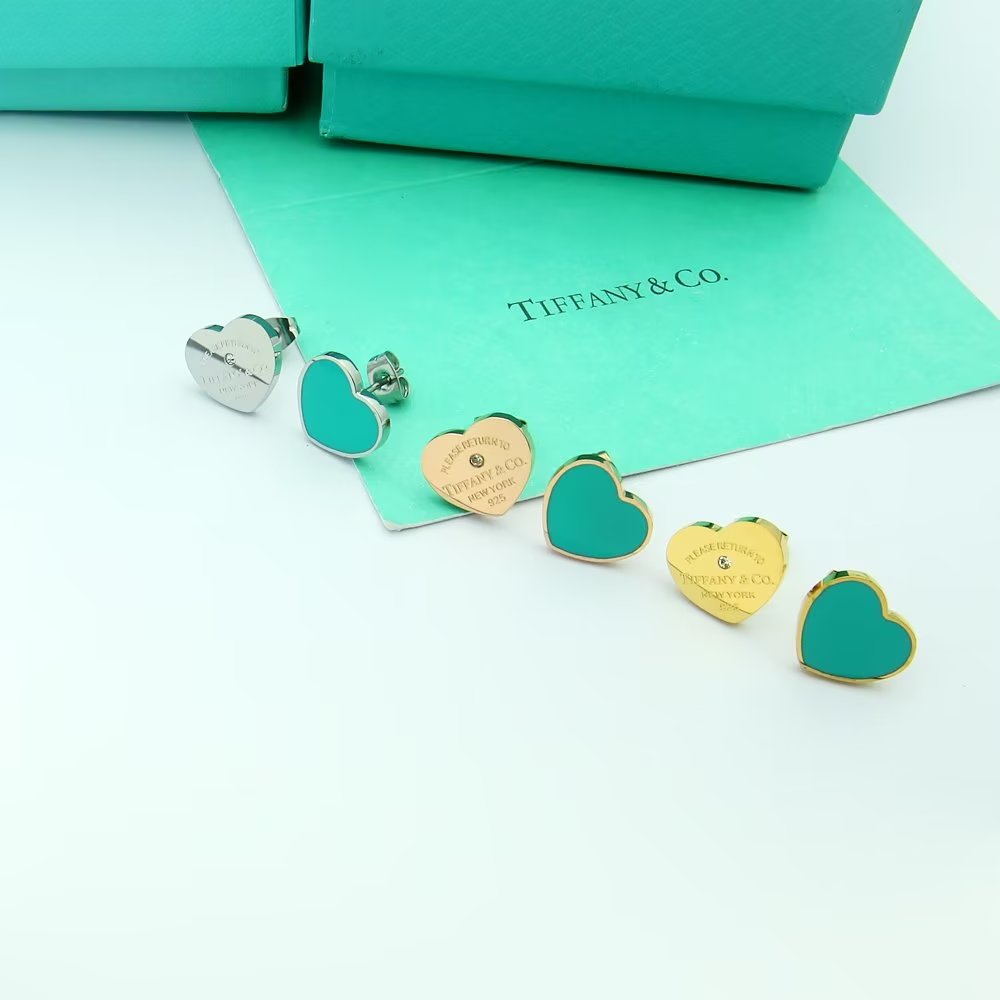 18K Return to Tiffany & Co. Blue Heart Earrings