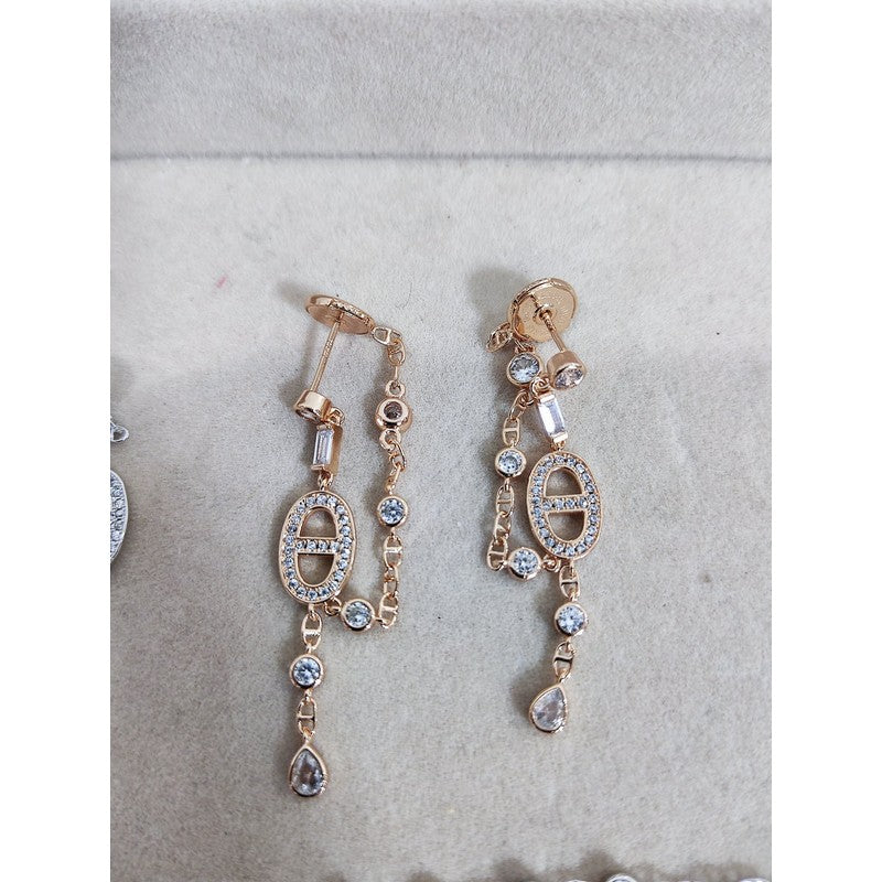 18K Hermès Chaine D'ancre Chaos Diamond Earrings