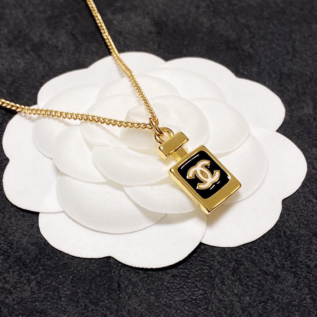 18K Chanel Perfume Bottle Necklace