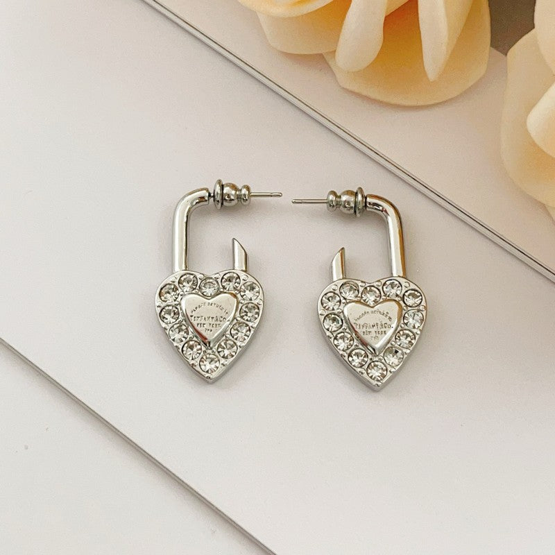 18K Tiffany & Co. Diamond Heart Earrings