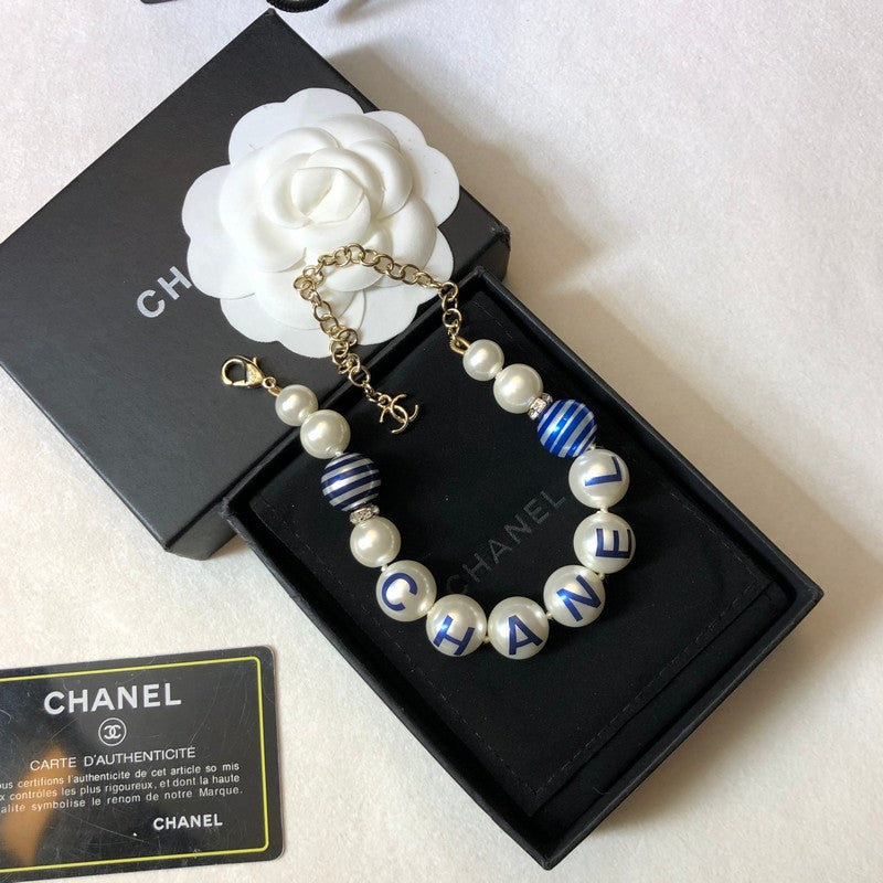 18K Chanel Blue Pearl Bracelet