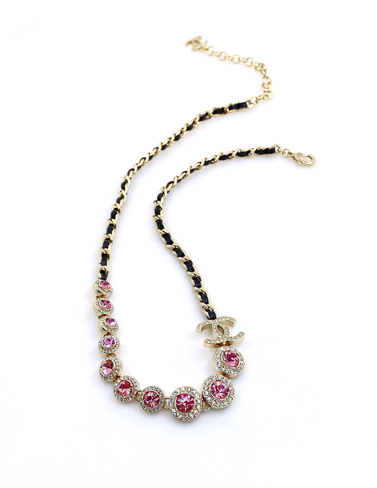18K Chanel Leather Choker Necklace
