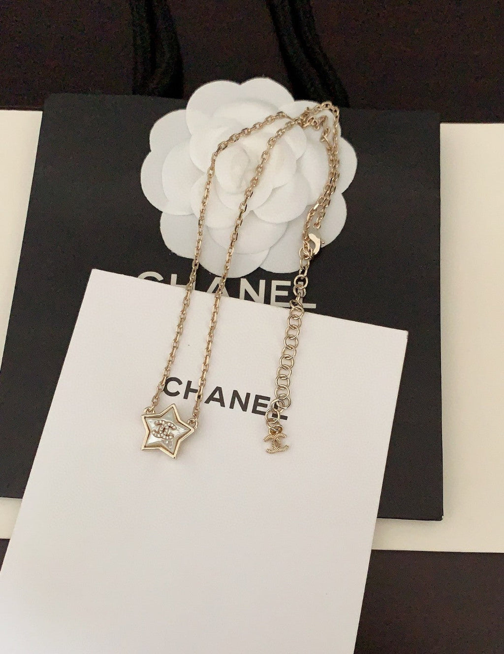 18K Chanel Star Pearl Necklace
