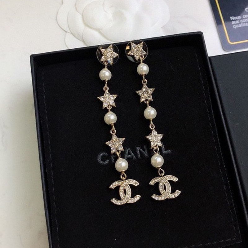 18K Chanel Long Tassel Earrings