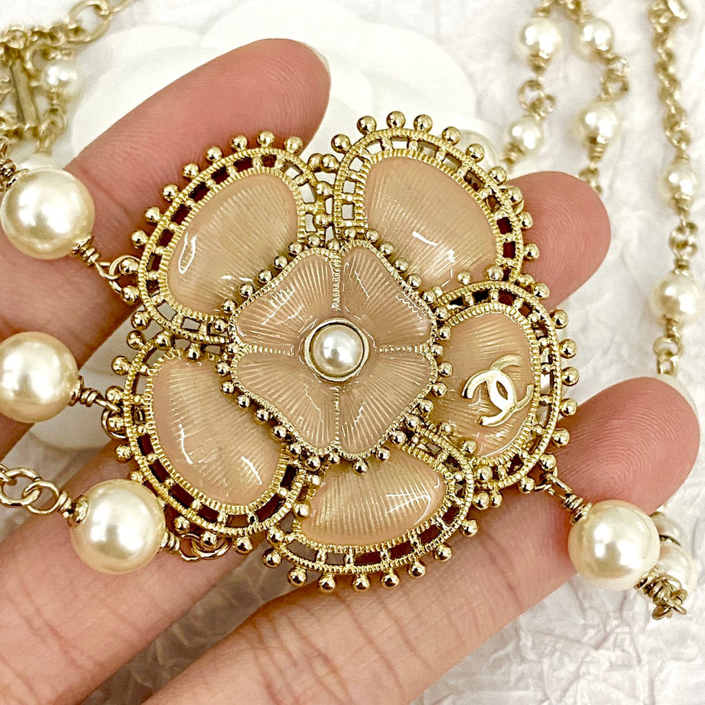 18K Chanel Camellia Choker Necklace