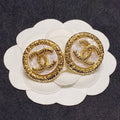18K Chanel Crystal Earrings