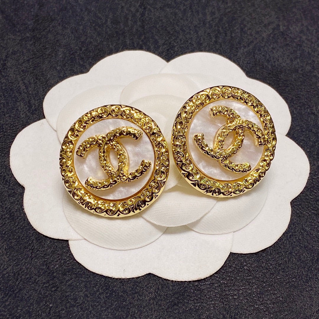 18K Chanel Crystal Earrings