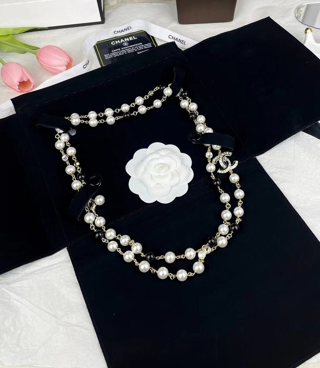 18K Chanel 23S Long Pearls Necklace