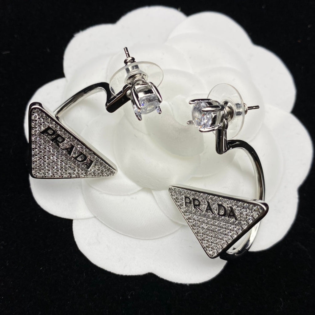 18K Prada Diamond Earrings